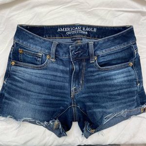 American Eagle jean shorts. Size 00. Stretch. Shortie.
